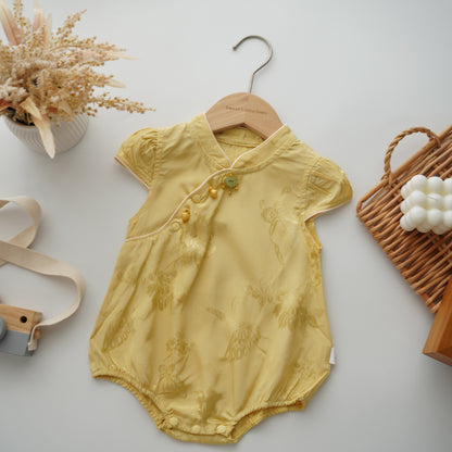 Classic Plain Silky Chinese Romper