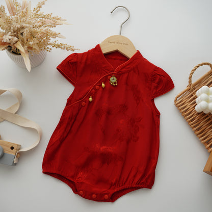 Classic Plain Silky Chinese Romper