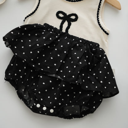 Ribbon Soft Top & Pants Set