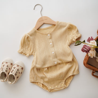 Daily Casual Girl Cotton Two Pieces Set