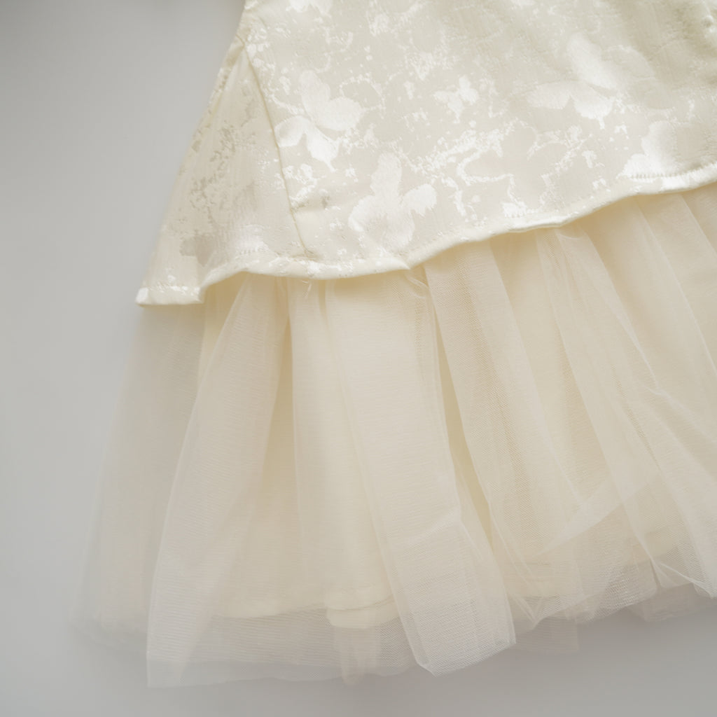 Elegant Plain Mesh Cheongsam (Defect)