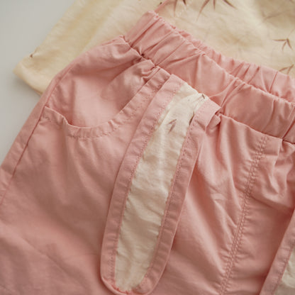 Ruffled Overlap Chinese Two Pieces Set