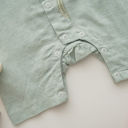 Minty Green Rabbit Chinese Romper