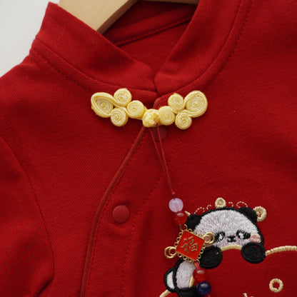 Panda Chinese Boy Romper