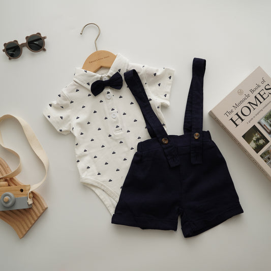 Polo Romper with Sling Set
