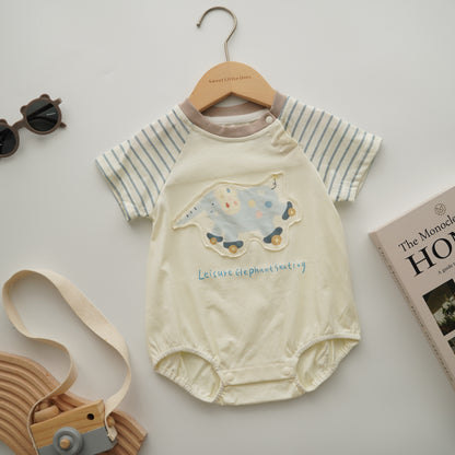 Skating Elephant Casual Romper