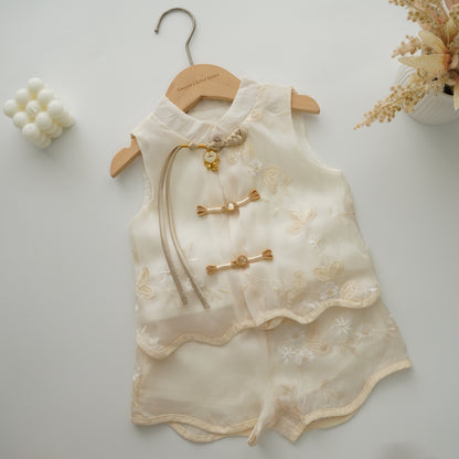 White Two Pieces CheongSam