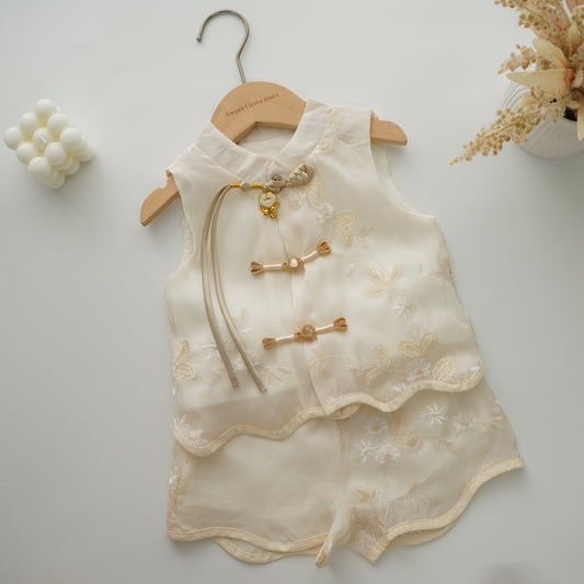 White Two Pieces CheongSam