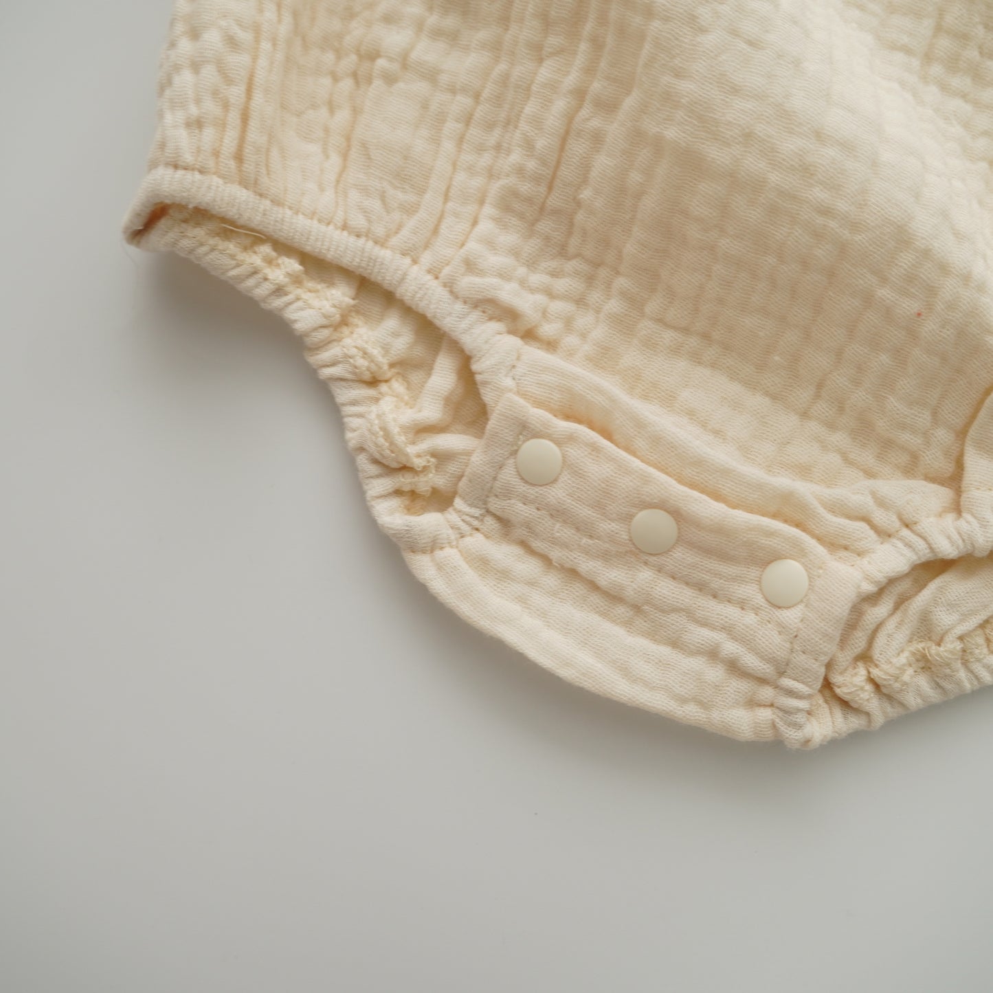 Embroidery Rabbit Details Cotton Romper