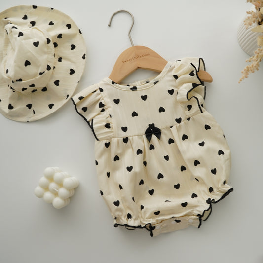 Love Details Romper with Hat