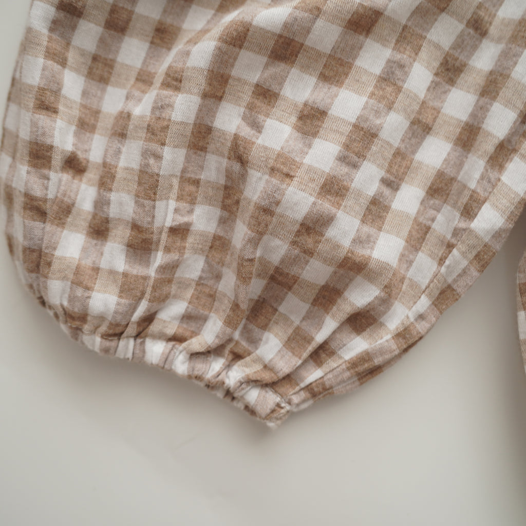 Birthday Bear Shirt with Checkered Pants Set (Size 73)