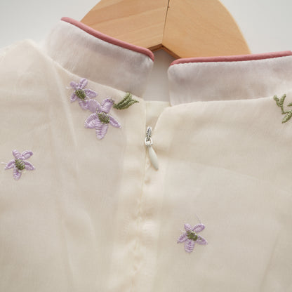 Puff Sleeves Modern Cheongsam