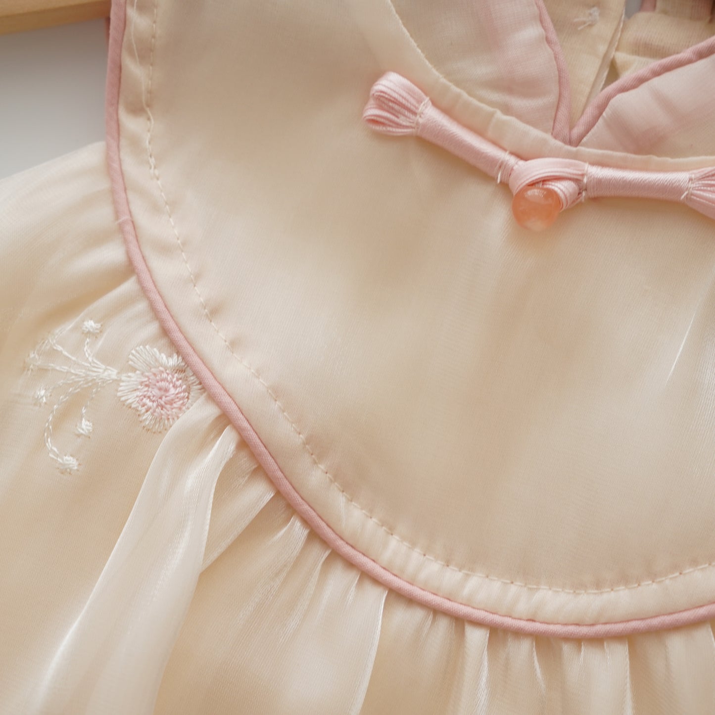 Silky Embroidery Chinese Romper