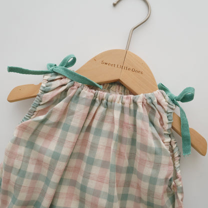 Checkered Cotton Two Pieces Set