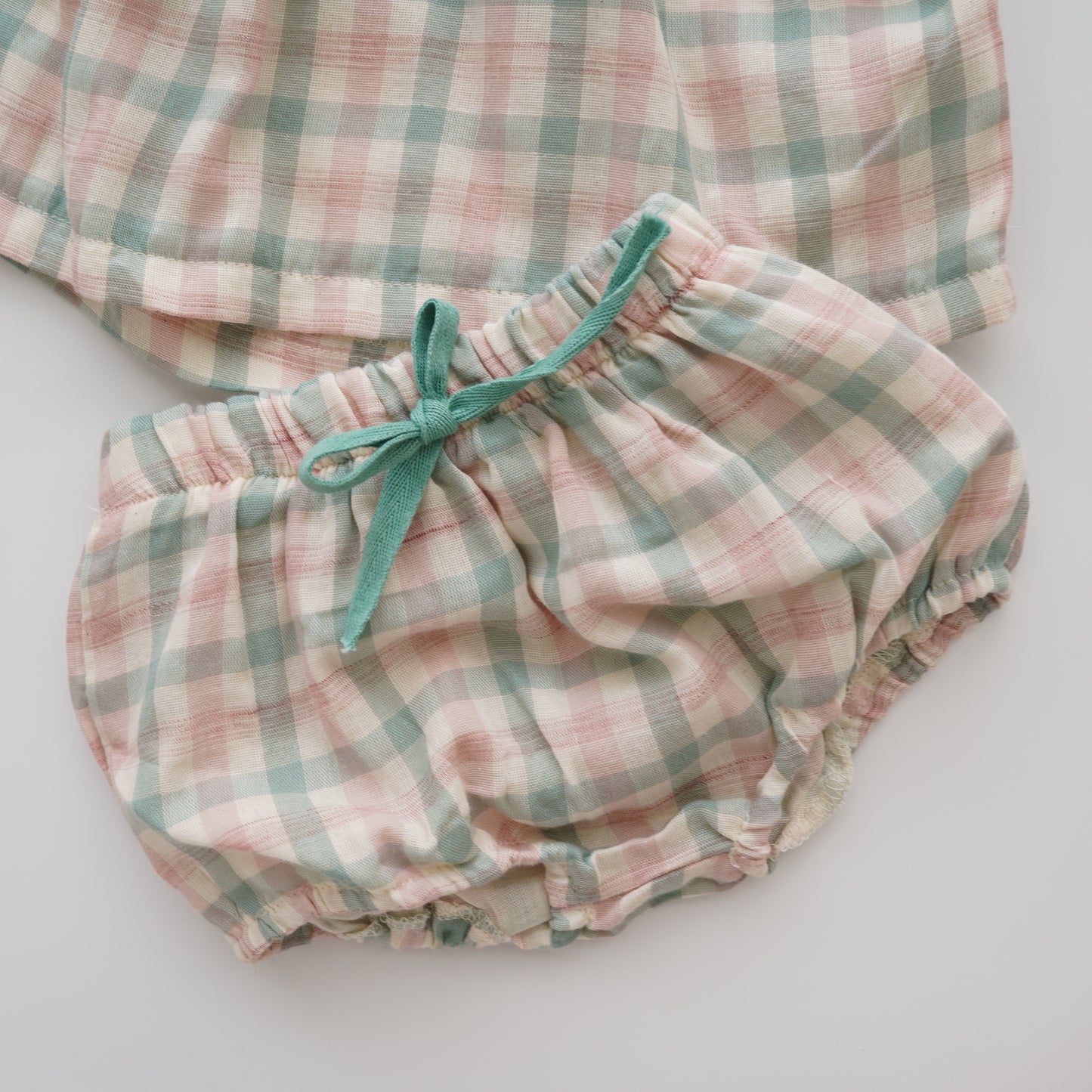 Checkered Cotton Two Pieces Set
