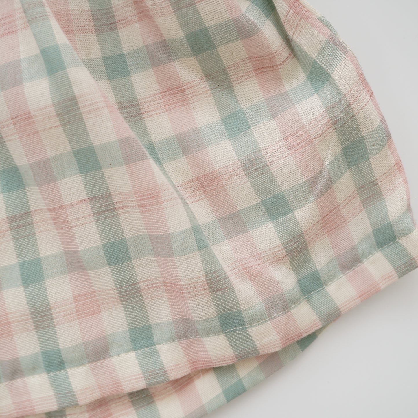 Checkered Cotton Two Pieces Set