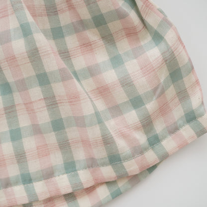 Checkered Cotton Two Pieces Set