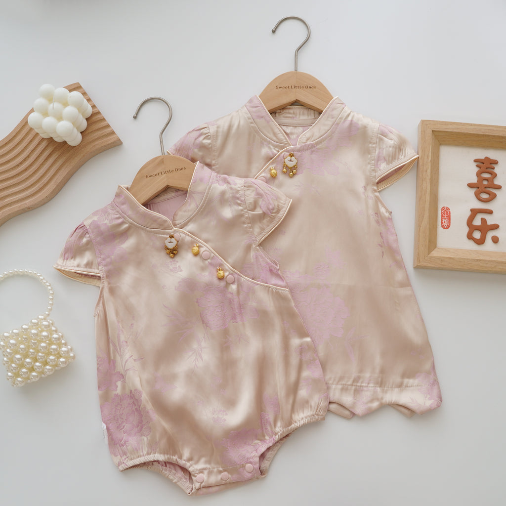 Chinese Silky Floral Sister Matching