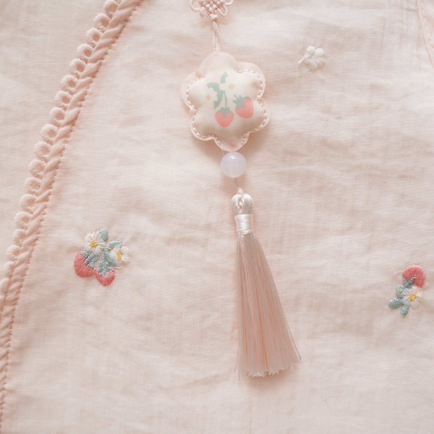 Sweetie Pink Sleeveless Chinese Pants Set