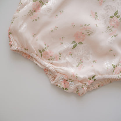 Floral Chinese Romper with Hairband