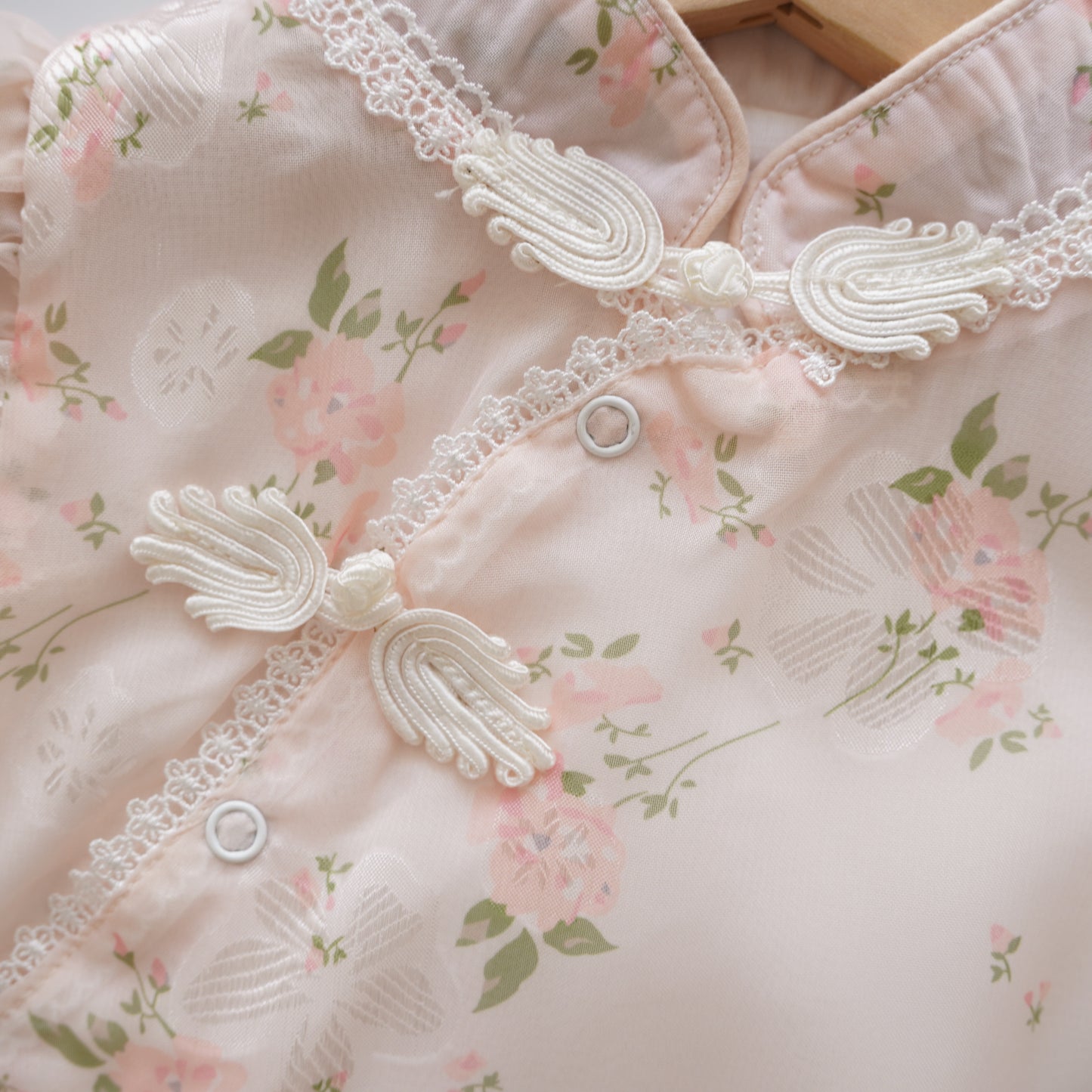 Floral Chinese Romper with Hairband