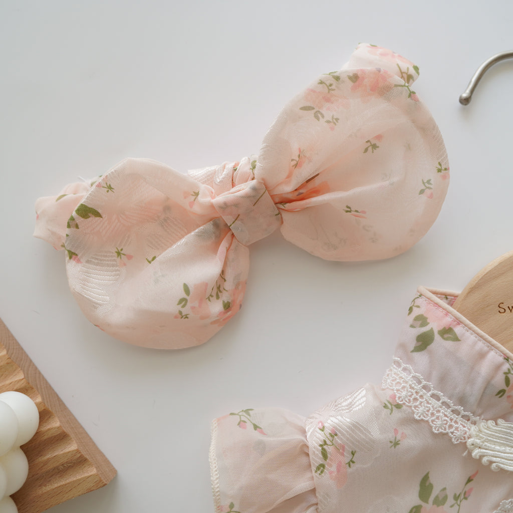 Floral Chinese Romper with Hairband