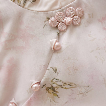 Modern Mesh Cheongsam Set