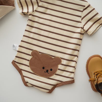 Daily Line Bear Brown Romper