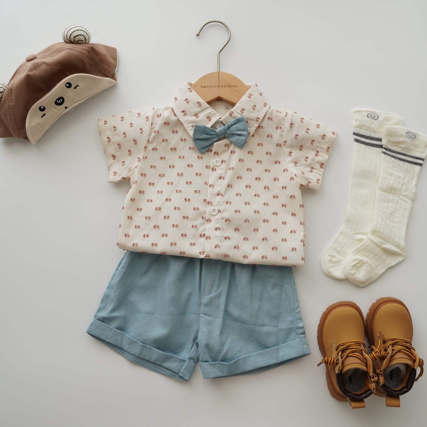 Bowtie Shirt with Pants Set
