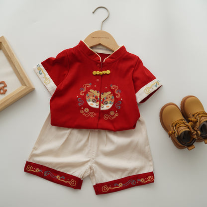 Modern Dragon Tang Two Pieces Set