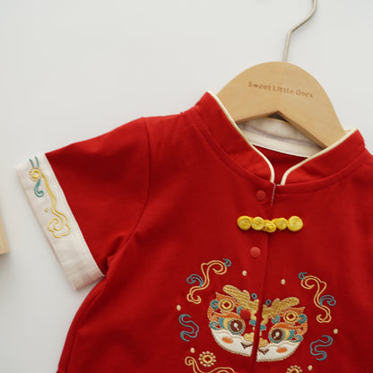 Modern Dragon Tang Two Pieces Set