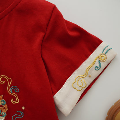 Modern Dragon Tang Two Pieces Set