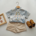 Blue Silky Boy Two Pieces Set