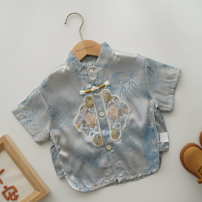 Blue Silky Boy Two Pieces Set