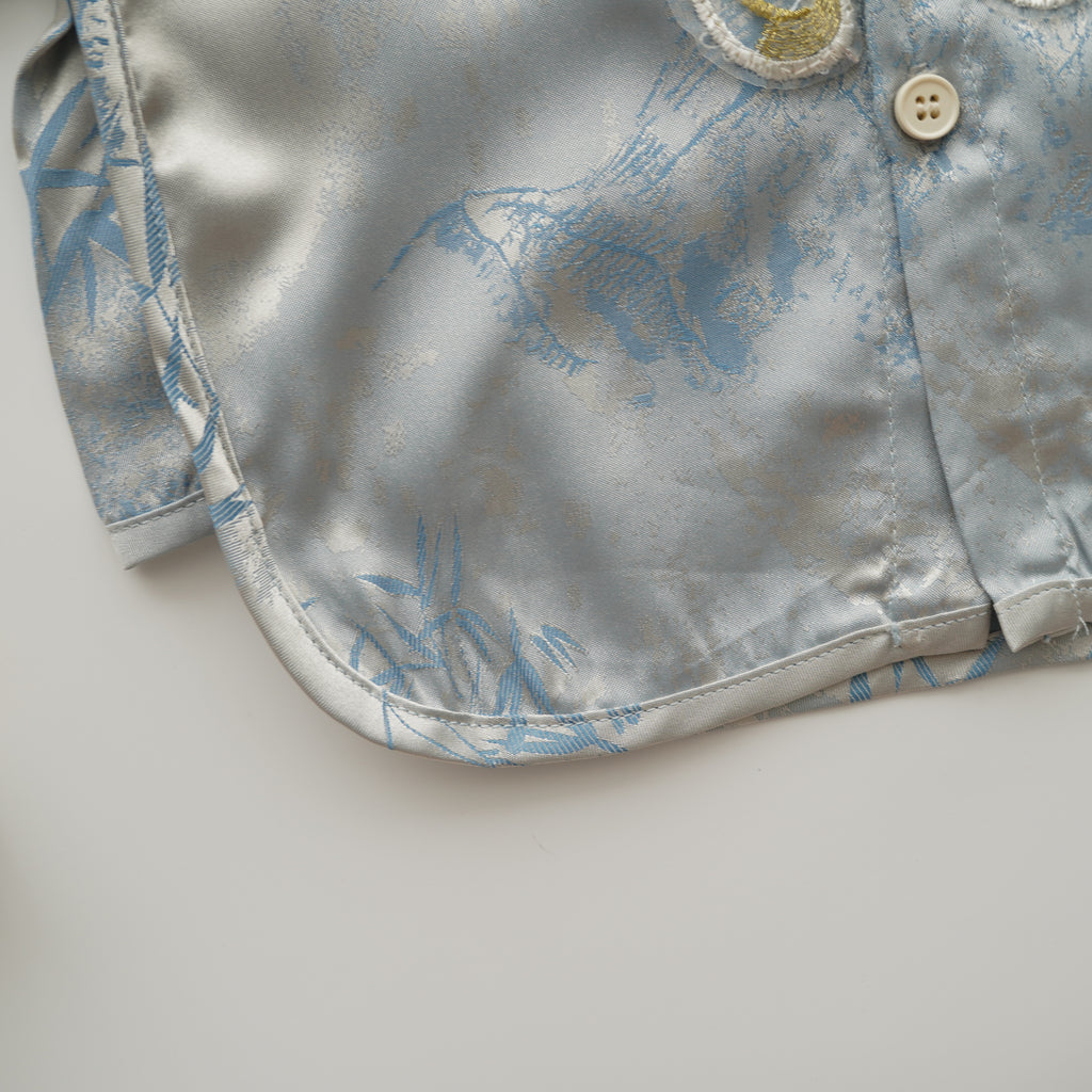 Blue Silky Boy Two Pieces Set