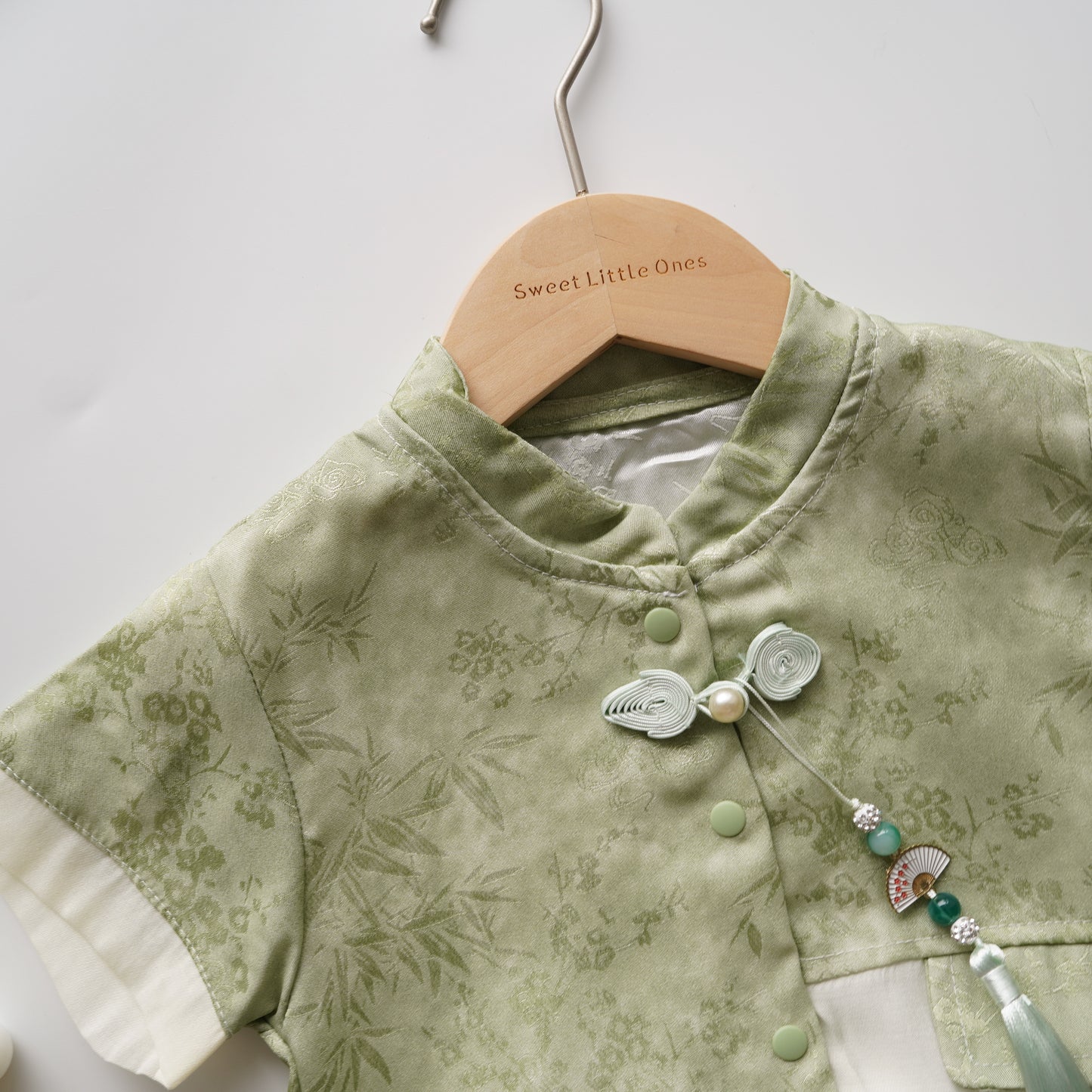 Chinese Style Boy Two Pieces Set in Green