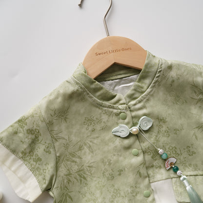 Chinese Style Boy Two Pieces Set in Green