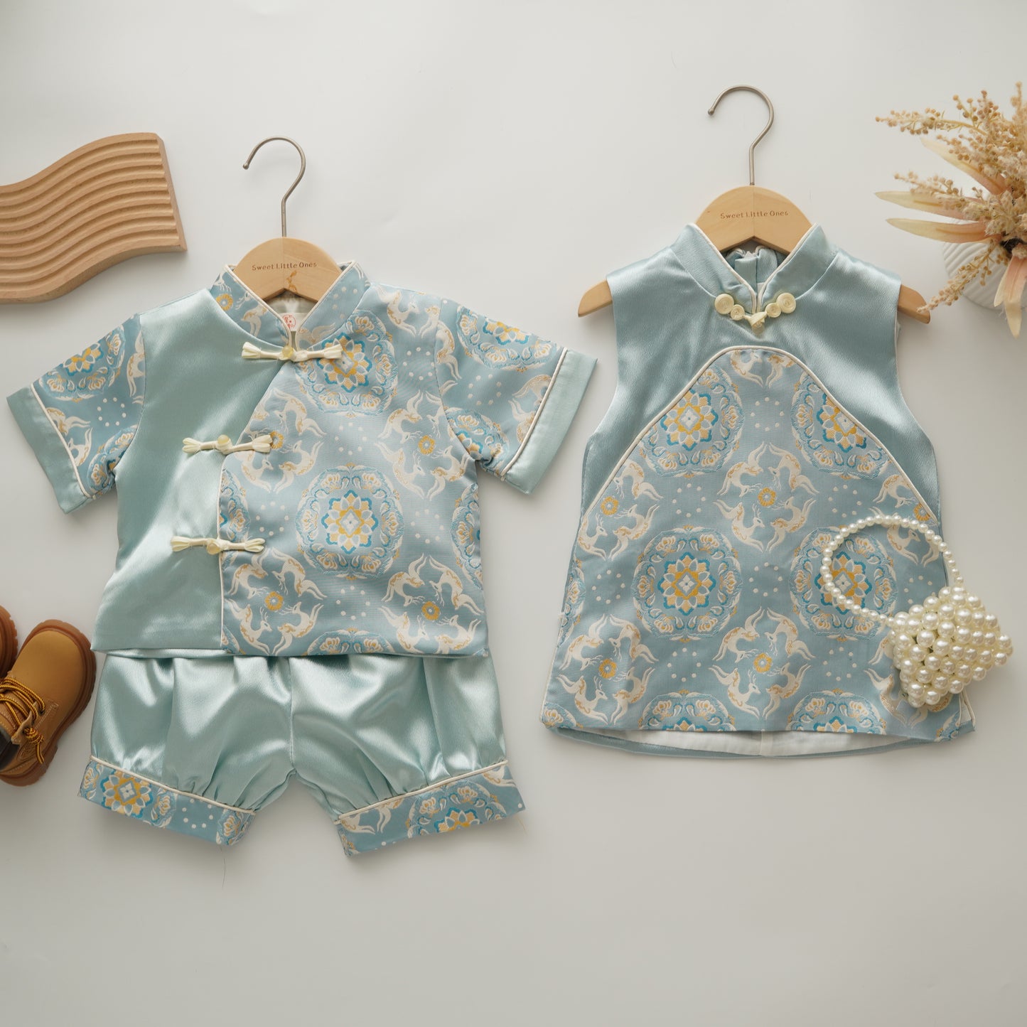 Vintage Silky Brother Sister Matching