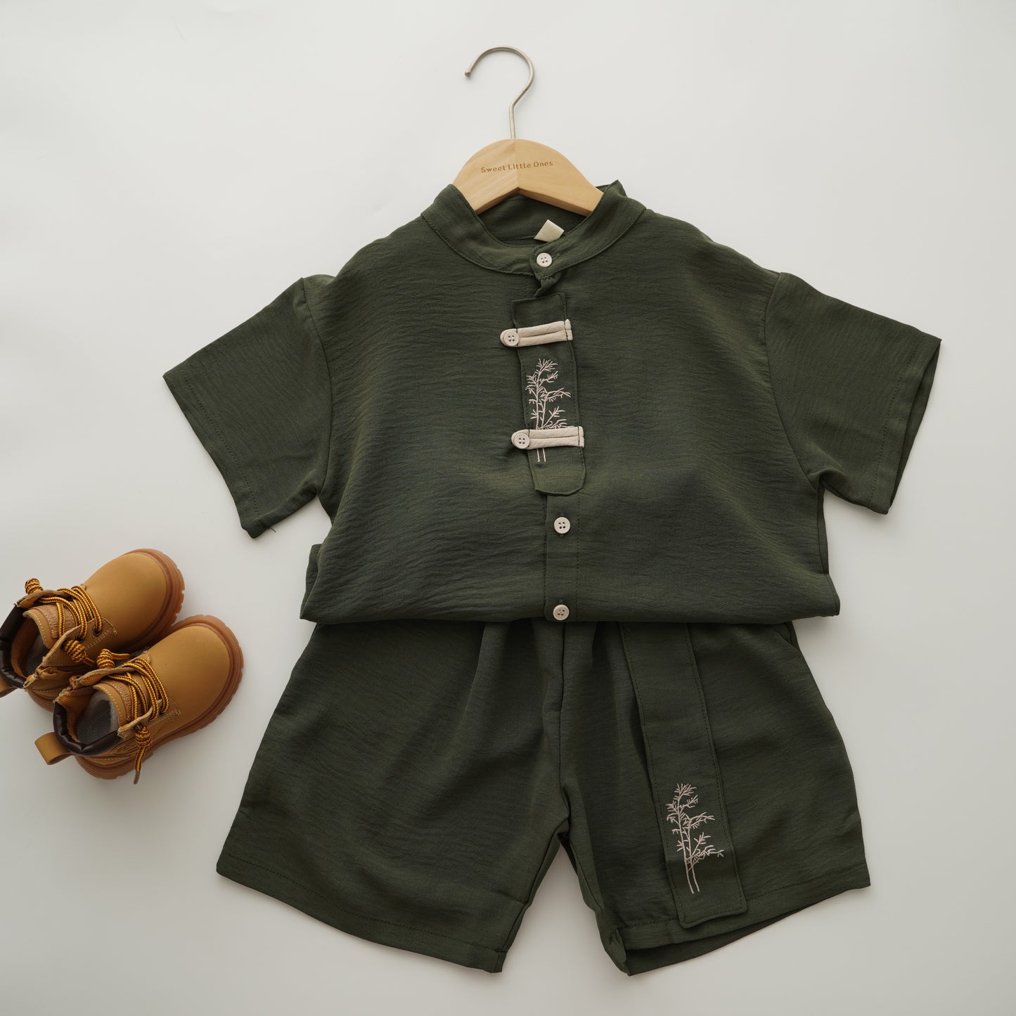 Casual Cotton Chinese Boy Suit
