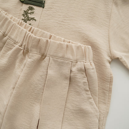 Casual Cotton Chinese Boy Suit