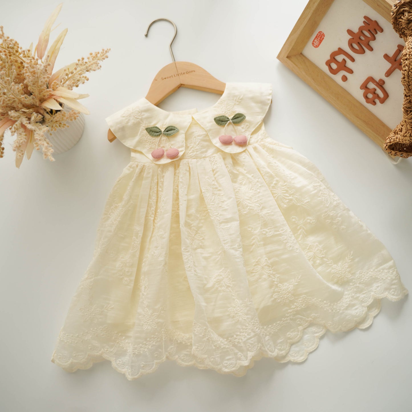 Cherry Lacey Simple Dress