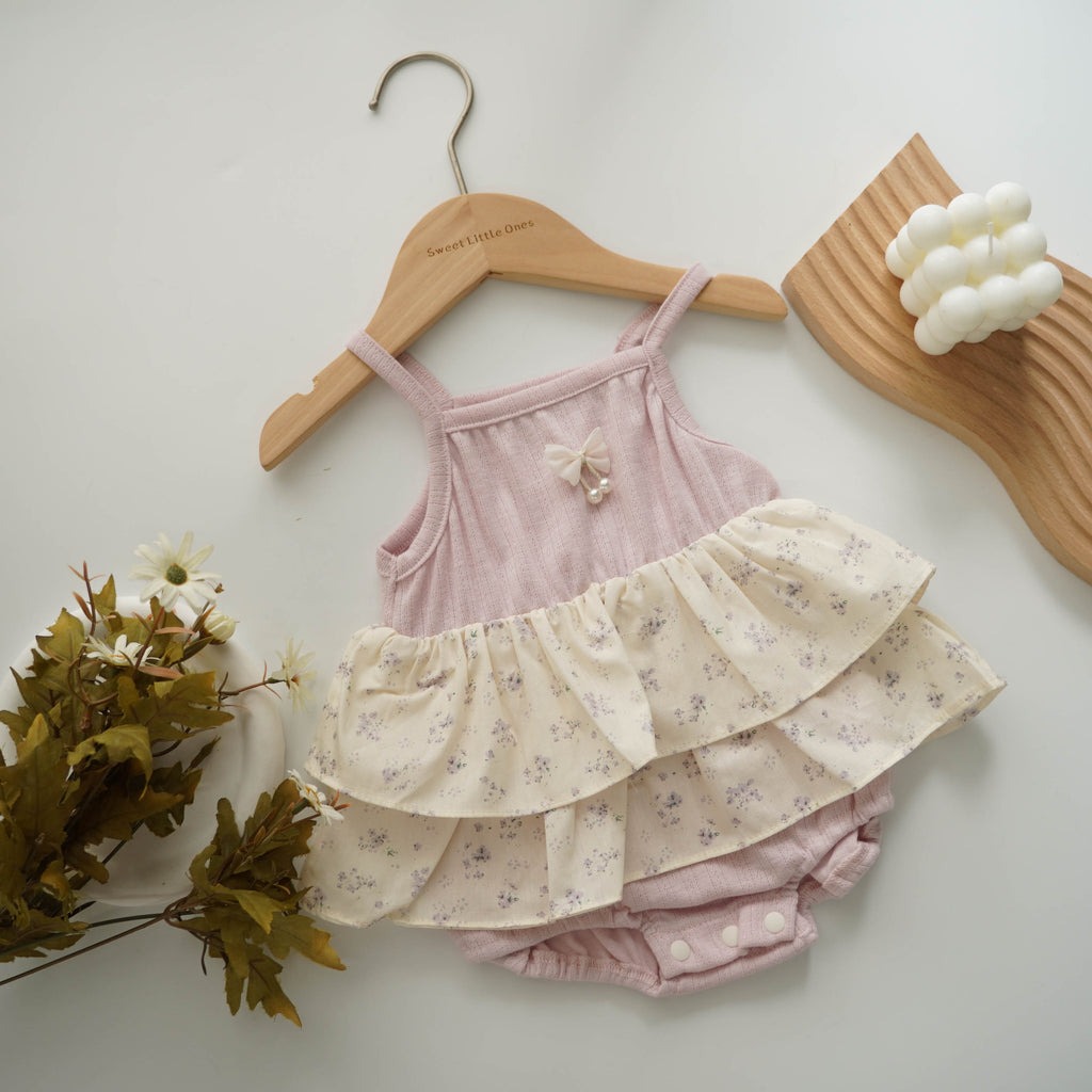 Pastel Purple Floral Romper