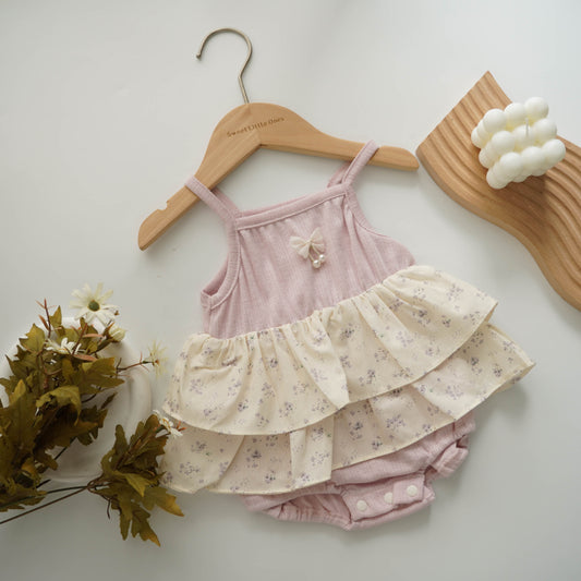 Pastel Purple Floral Romper