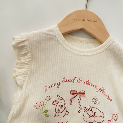 Bunny Design Comfy Top & Pants Set