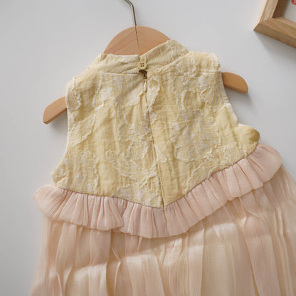 Goldish Yellow Loose Cheongsam Dress (Size 73&90)