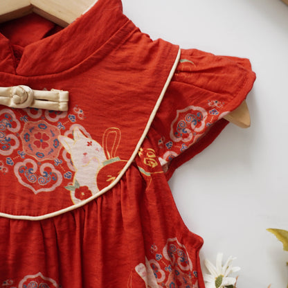 Chinese Bunny Cheongsam Romper