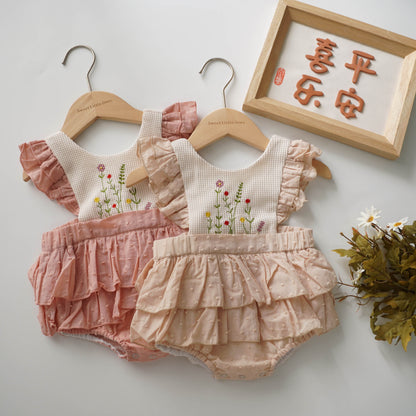 Layered Ruffled Romper (Size 66)