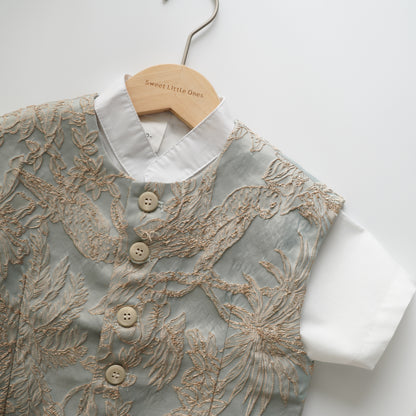 Chinese Boy Trendy Set with Vest (Size 90)