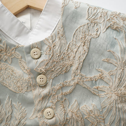 Chinese Boy Trendy Set with Vest (Size 90)