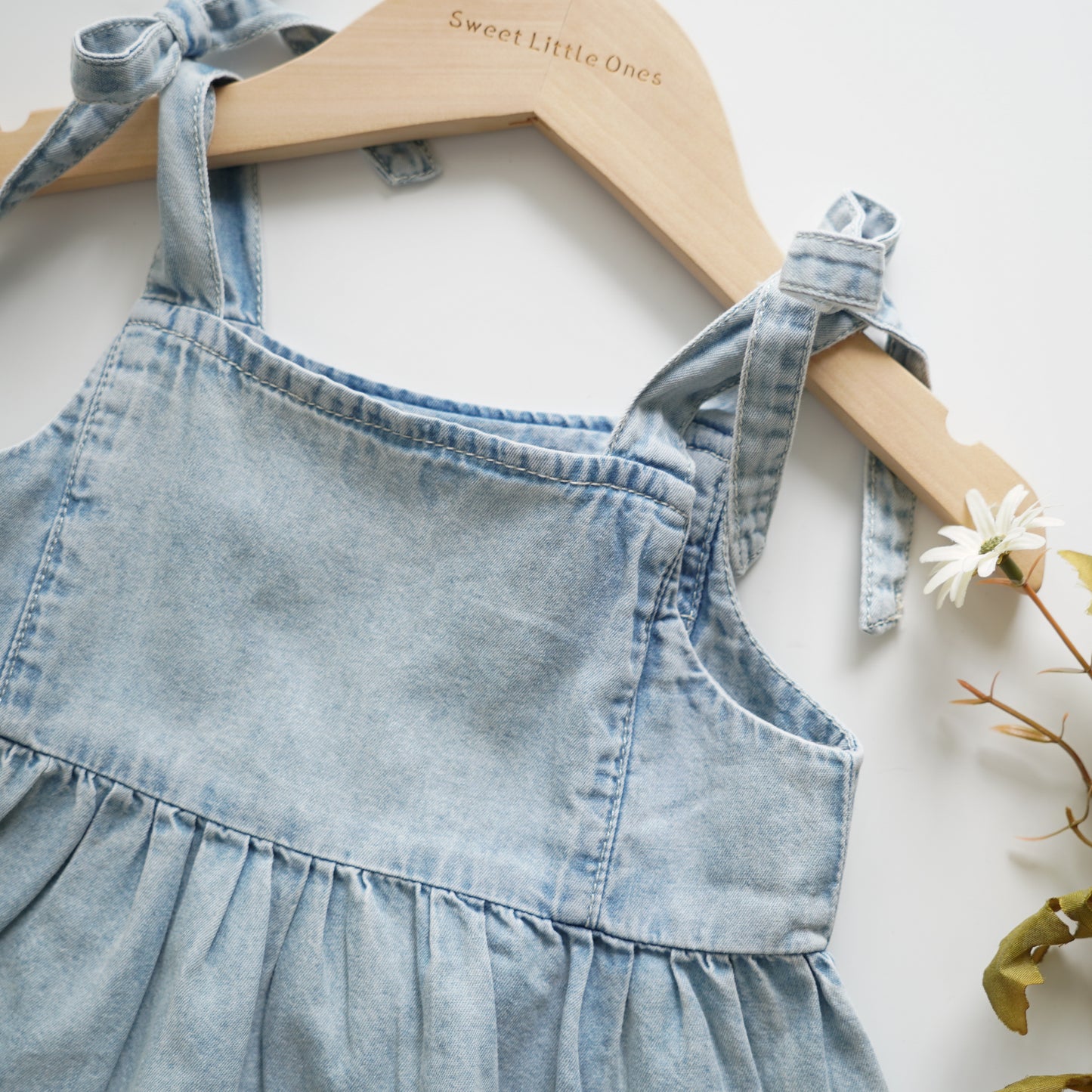 Soft Denim Girl Top & Pants Set